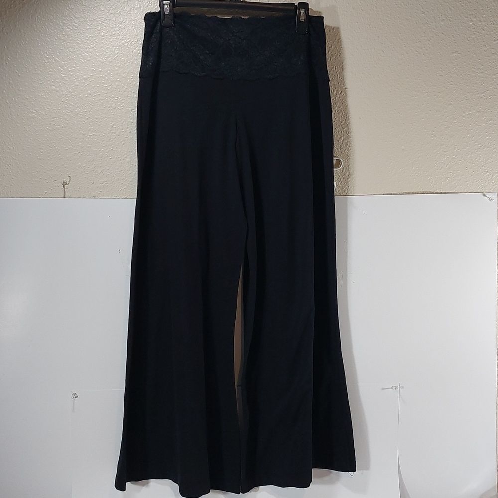 Bisou Bisou Michele Bohbot Women's Black Wide Leg Pants szL